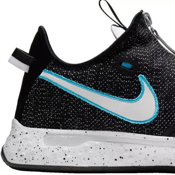 Nike PG 4 EP IV Paul George Black Grey Teal Blue Men Basketball Shoes SIZE US 8 - Picture 1 of 9